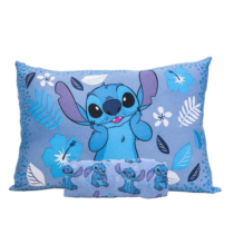 Jogo de Lençol 2 Peças Portallar Disney Stitch Blue