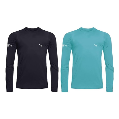 Camiseta Infantil Puma Unissex Proteção UV 50+ Manga Longa