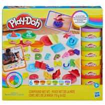 Conjunto Play-Doh Letras com 6 potes de Massinha