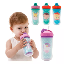 Copo Canudo Buba Parede Dupla Animal Fun 280ml