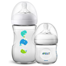 Duplo Pack Mamadeiras Pétala 125ml + 260ml Baleia Philips Avent