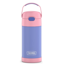 Garrafa Infantil Funtainer Thermos de Canudo Aço Inoxidável 355ml Roxo/Rosa