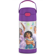 Garrafa Infantil Funtainer Thermos Encanto com Canudo Aço Inoxidável 355ml