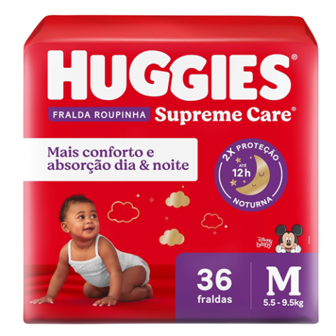 Huggies Fralda Roupinha Supreme Care M 36 Unidades
