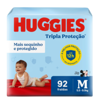 Huggies Fralda Tripla Proteção M 92 Unidades