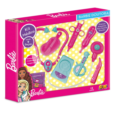 Kit Médica Barbie Doutora Médica Fun