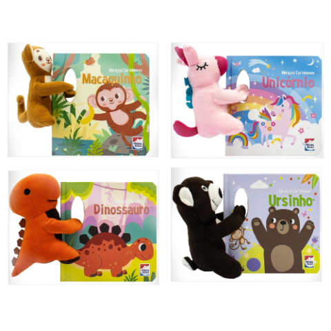 Livro + Pélucia Abraços Carinhosos: Ursinho