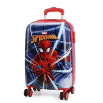 Mala Infantill De Viagem Pequena de Bordo Homem-Aranha com Rodinhas Giro 360° Luxcel