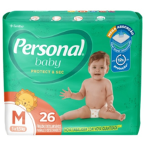 Personal Fralda Baby Protect & Sec M Jumbo 26 Unidades