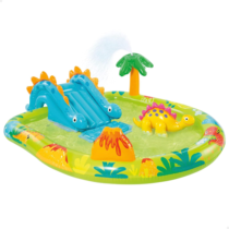 Piscina Inflável Playground Dino Com Escorregador Intex