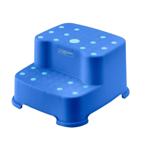 Escadinha Infantil com 2 Degraus Up N Down Azul Multikids Baby