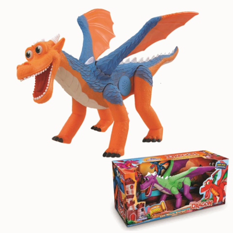 Dragon um Novo Amigo 49cm Com Asas Articuladas e Som Adijomar