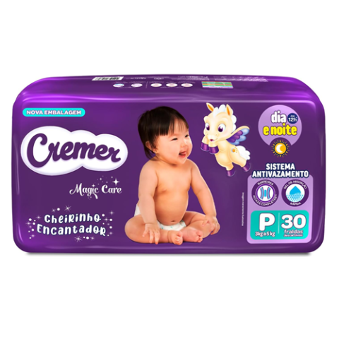 Fralda Cremer Jumbo P 30 Unidades