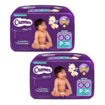 2 Pacotes Fralda Cremer Econômica P 36 Unidades