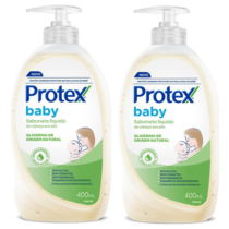 2 Unidades Sabonete Líquido Para Bebê Protex Baby Glicerina Natural 400ml