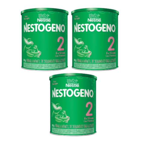 3 Latas Nestogeno 2 800g