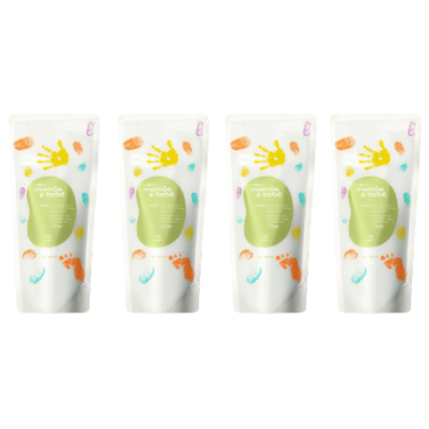 4 Unidades Refil Shampoo OU Condicionador Suave Mamãe e Bebê 200ml