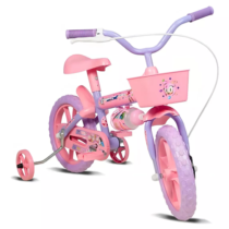 Bicicleta Infantil Amy Aro 12 Verden Lilás E Rosa