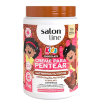 Creme para Pentear Salon Line Kids Cachinho Nutridos Chocolate 1Kg