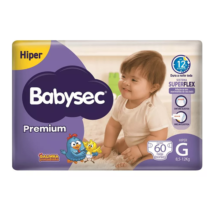 Fralda Babysec Premium G 60 Unidades Fralda Babysec Premium G 60 Unidades