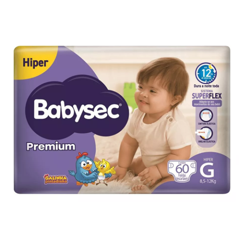 Fralda Babysec Premium G 60 Unidades