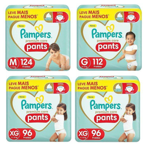 Fralda Pampers Pants Premium Care M/G/XG/XXG