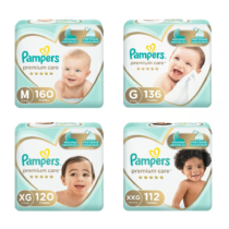 Fralda Pampers Premium Care M/G/XG/XXG