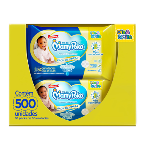 MamyPoko Lenços Umedecidos Dia&Noite 500 Unidades