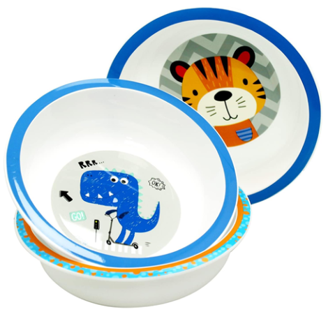 Kit 3 Bowl Clingo Tigre/Dino/Submarino