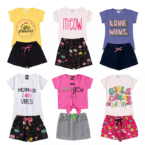 Kit 4 Conjuntos Meninas Verão Império Kids