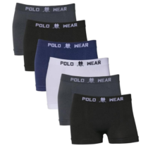 Kit 6 Cuecas Infantil Boxer Polo Wear Microfibra