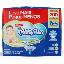 MamyPoko Lenços Umedecidos Toque Suave 200 Unidades