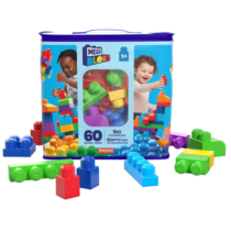 Mega Bloks Sacola Azul com 60 Blocos de Montar Grandes