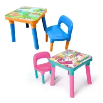 Mesinha com Cadeira Infantil Unicórnio ou Dino Monte Libano
