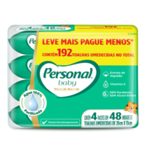 Personal Toalha Umedecida Baby oque Macio Promopack 192 unidades