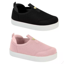 Tenis Knit Conforto Molekinha Preto e Rosa