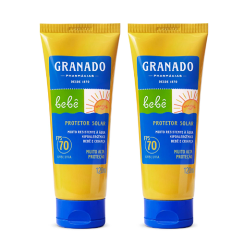 Granado 2 Unidades Protetor Solar Bebê e Criança FPS70 120ml