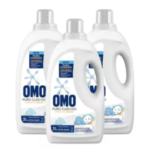 3 Unidades Sabão Líquido Omo Puro Cuidado 3L  