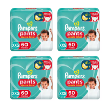 4 Pacotes Fraldas Pampers Pants XXG 60 Unidades