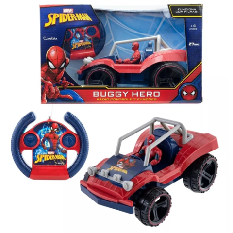 Buggy Hero Homem-Aranha com Controle Remoto 7 Funções Candide