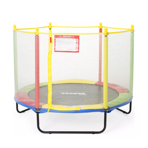 Cama Elástica Trampolim Pula Pula Premium 1,52m Com Rede Replay Kids