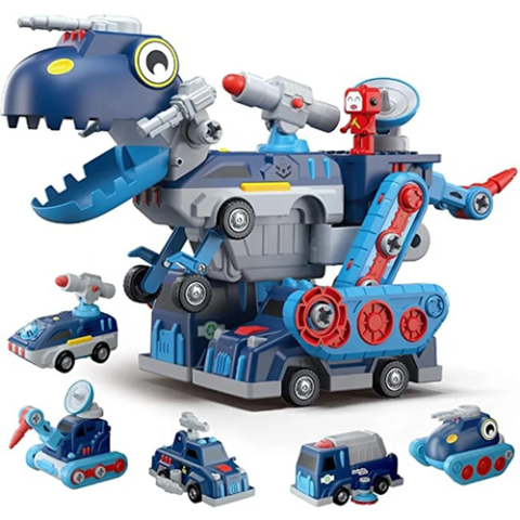Carrinho Dino 5 em 1 Monta e Desmonta Construbots