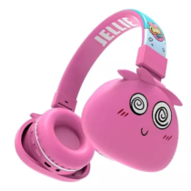 Fone Ouvido Bluetooth Infantil Mostrinhos Sem Fio Kids Rosa