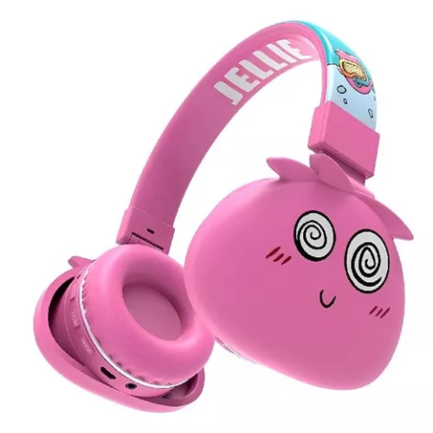Fone Ouvido Bluetooth Infantil Mostrinhos Sem Fio Kids Rosa
