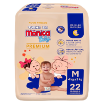 Fralda Turma da Mônica Baby Premium Jumbo M 22 Unidades