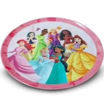Prato Raso Infantil Princesas Melamine 25cm Disney