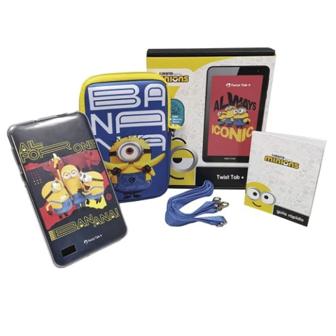 Tablet Minions Twist Android 64GB Quad Core Wi Fi Tela 7′ Positivo + 2 Capas de proteção