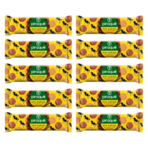 10 Pacotes Piraquê Biscoito Leite Maltado Cobertura Chocolate 80g