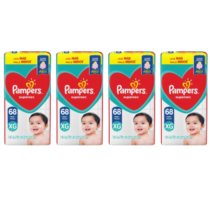 4 Pacotes Pampers Supersec XG 68 Unidades