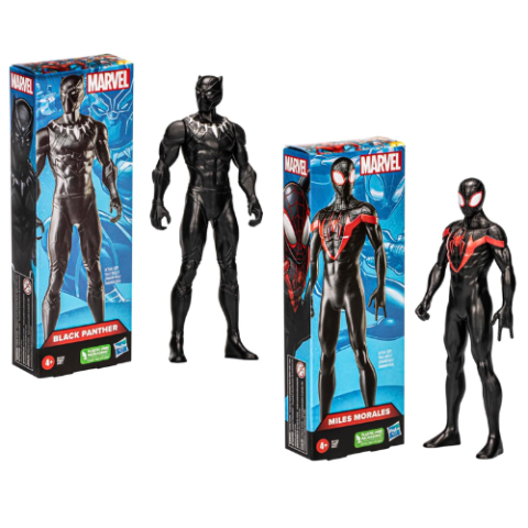 Boneco Pantera Negra ou Miles Morales 20cm Marvel Hasbro